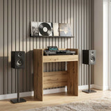 vidaXL DJ Tafel Wit 102 x 45 x 102 cm Bewerkt hout