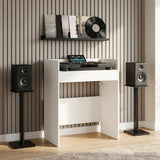 vidaXL DJ Tafel Wit 102 x 45 x 102 cm Bewerkt hout