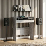 vidaXL DJ Tafel Wit 102 x 45 x 102 cm Bewerkt hout
