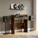 vidaXL DJ Tafel Wit 102 x 45 x 102 cm Bewerkt hout