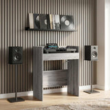 vidaXL DJ Tafel Wit 102 x 45 x 102 cm Bewerkt hout