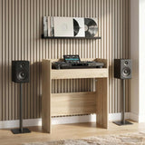 vidaXL DJ Tafel Wit 102 x 45 x 102 cm Bewerkt hout