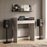 vidaXL DJ Tafel Wit 102 x 45 x 102 cm Bewerkt hout