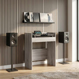 vidaXL DJ Tafel Wit 102 x 45 x 102 cm Bewerkt hout