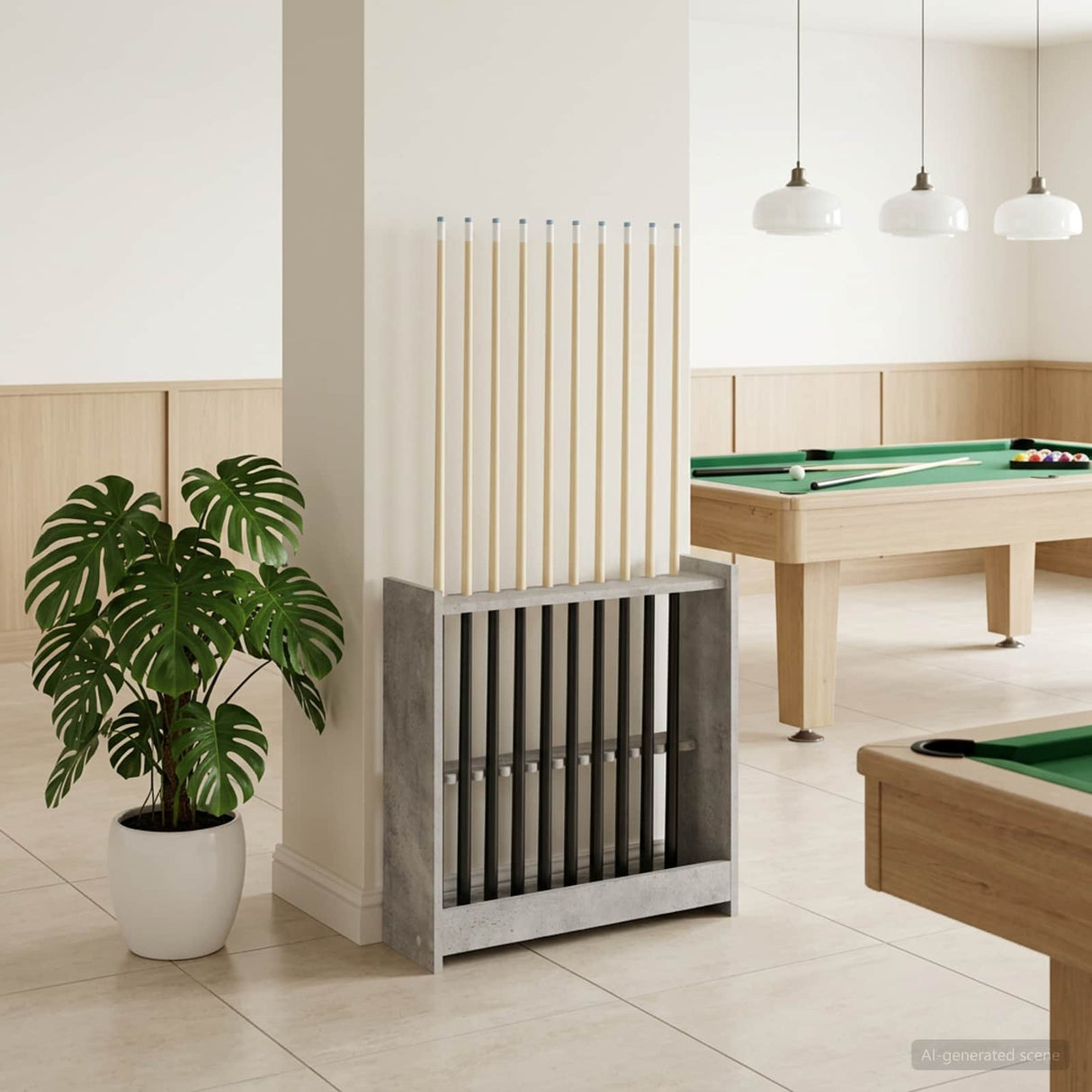 vidaXL Biljartkeu-stand Bewerkt hout 60 x 20 x 57 cm Wit