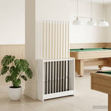 vidaXL Biljartkeu-stand Bewerkt hout 60 x 20 x 57 cm Wit