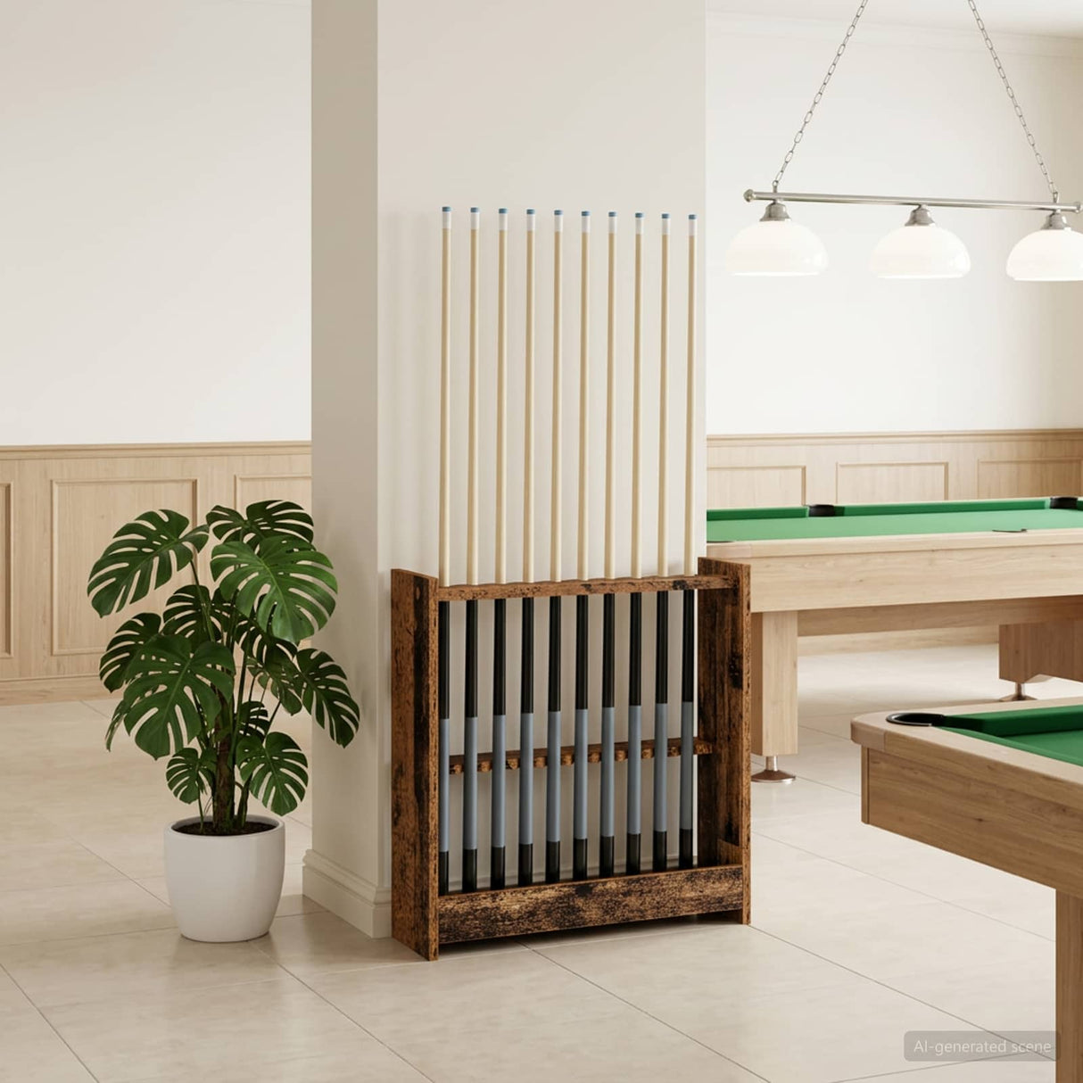 vidaXL Biljartkeu-stand Bewerkt hout 60 x 20 x 57 cm Wit