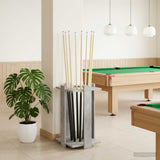 vidaXL Biljartkeu-stand Bewerkt hout 42 x 43 x 60 cm Wit