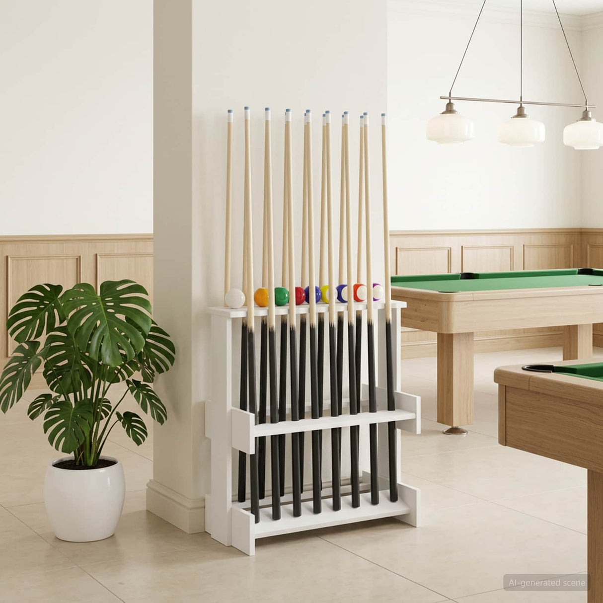 vidaXL Biljartkeu-stand Bewerkt hout 60 x 35 x 60 cm Wit