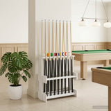 vidaXL Biljartkeu-stand Bewerkt hout 60 x 35 x 60 cm Wit