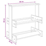 vidaXL Biljartkeu-stand Bewerkt hout 60 x 35 x 60 cm Wit