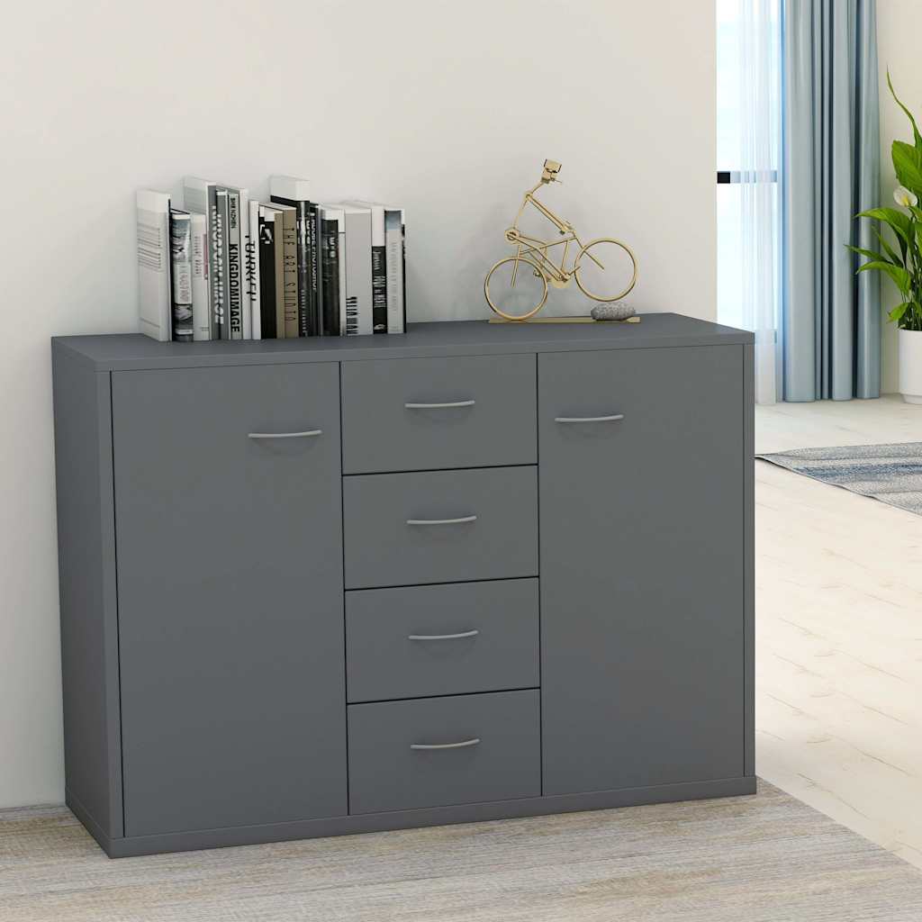 vidaXL Dressoir 88x30x65 cm bewerkt hout wit