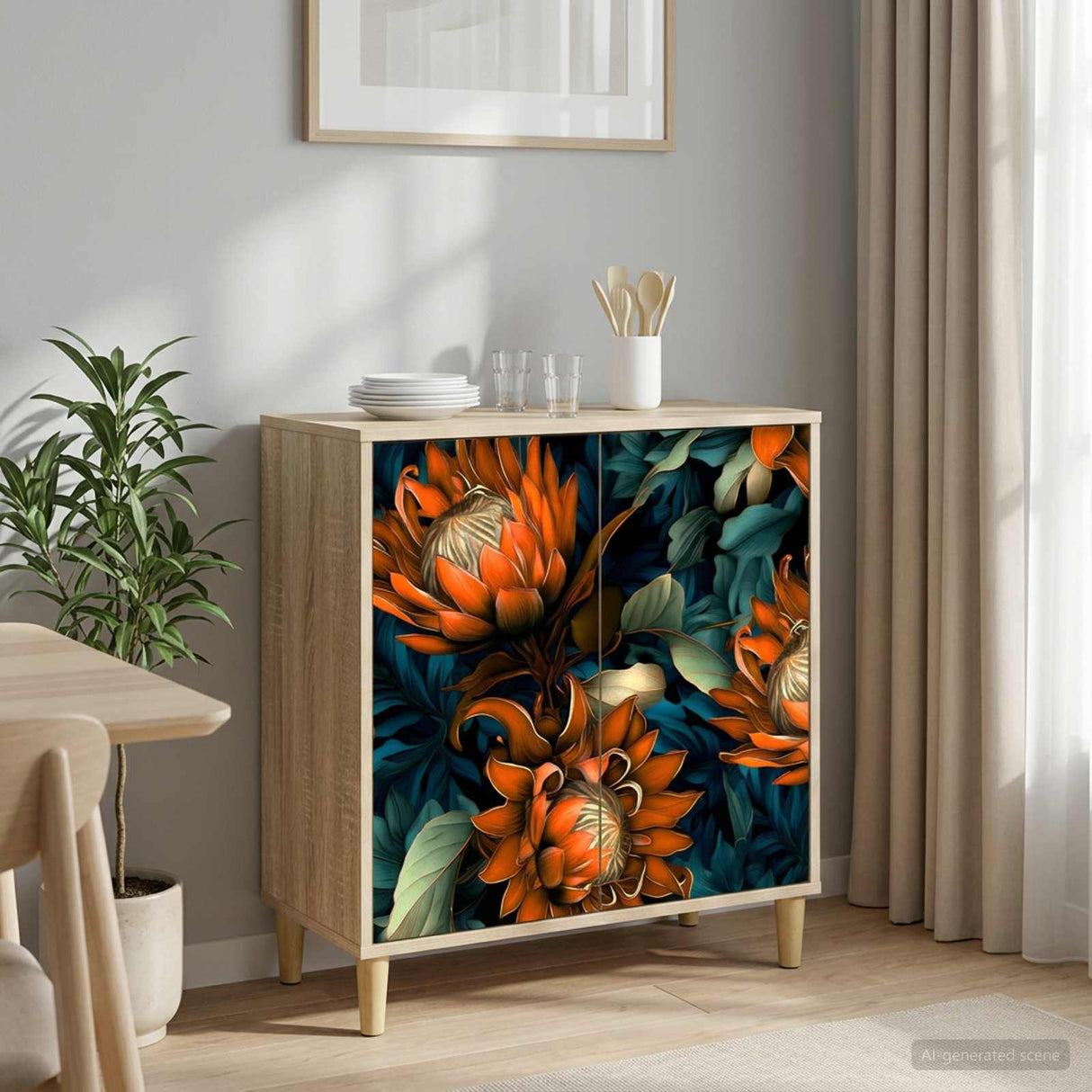 vidaXL Sideboard RHENEN Sonoma 69 x 33 x 75 cm Engineered Wood