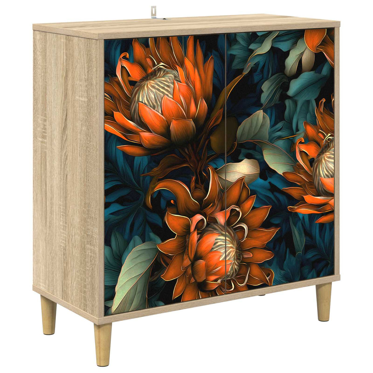 vidaXL Sideboard RHENEN Sonoma 69 x 33 x 75 cm Engineered Wood