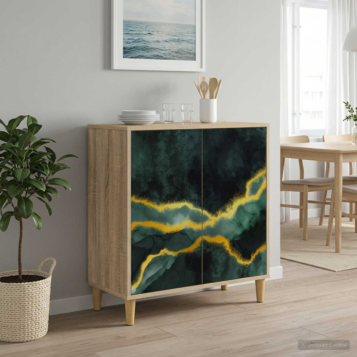 vidaXL Sideboard RHENEN Sonoma 69 x 33 x 75 cm Engineered Wood