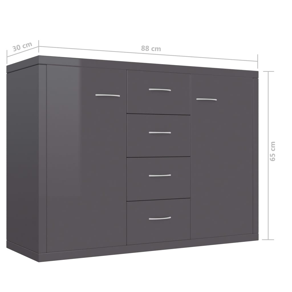 vidaXL Dressoir 88x30x65 cm bewerkt hout wit