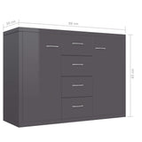 vidaXL Dressoir 88x30x65 cm bewerkt hout wit