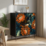 vidaXL Dressoir RHENEN Zwart eiken 69 x 33 x 76 cm Bewerkt hout