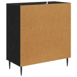 vidaXL Dressoir RHENEN Zwart eiken 69 x 33 x 76 cm Bewerkt hout