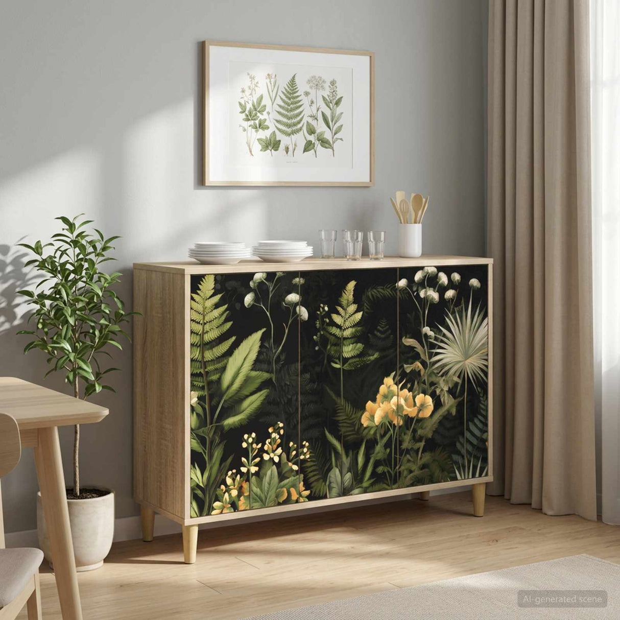vidaXL Dressoir RHENEN Sonoma 102 x 33 x 75 cm Bewerkt hout