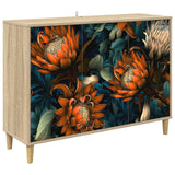 vidaXL Dressoir RHENEN Sonoma 102 x 33 x 75 cm Bewerkt hout