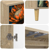 vidaXL Dressoir RHENEN Sonoma 102 x 33 x 75 cm Bewerkt hout