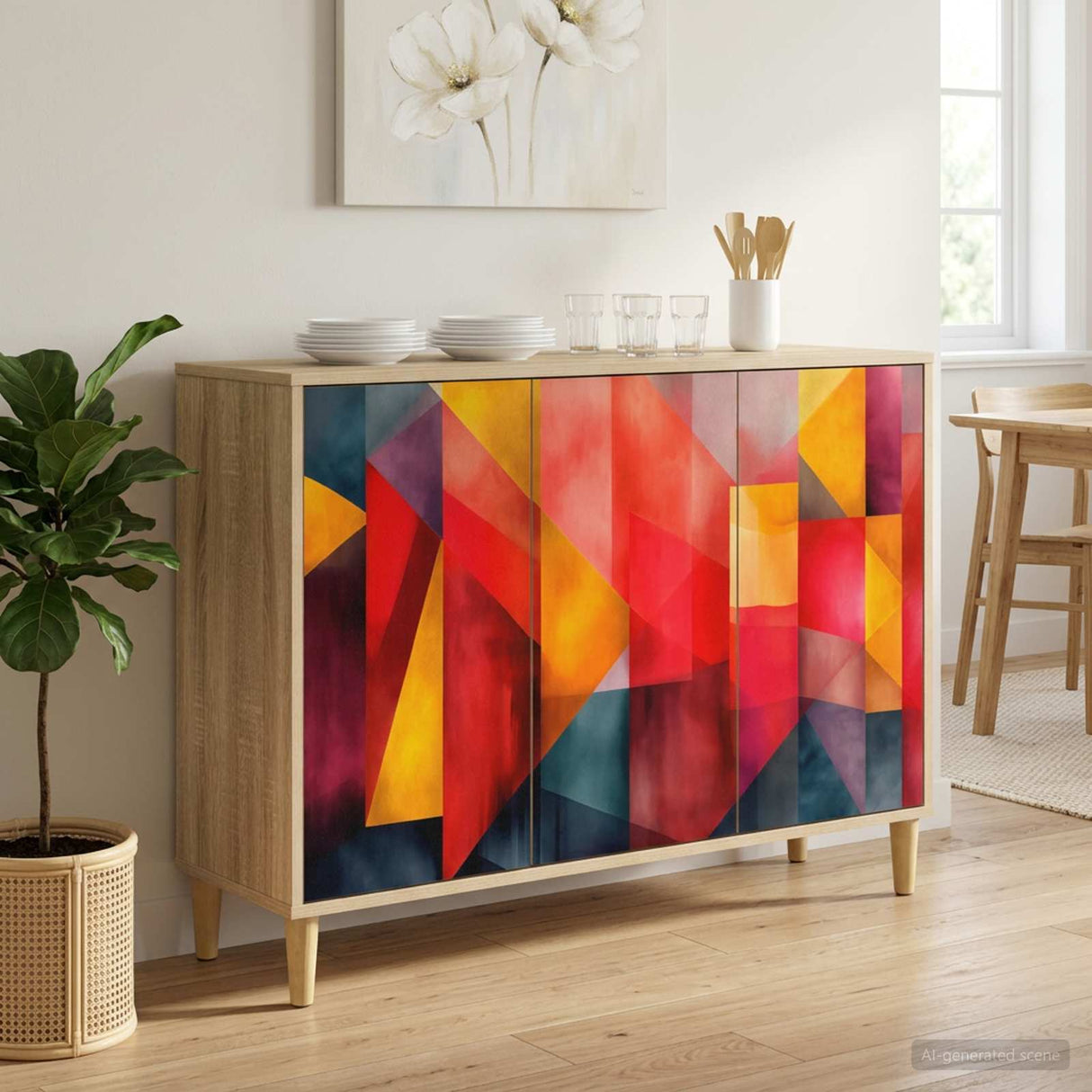 vidaXL Dressoir RHENEN Sonoma 102 x 33 x 75 cm Bewerkt hout