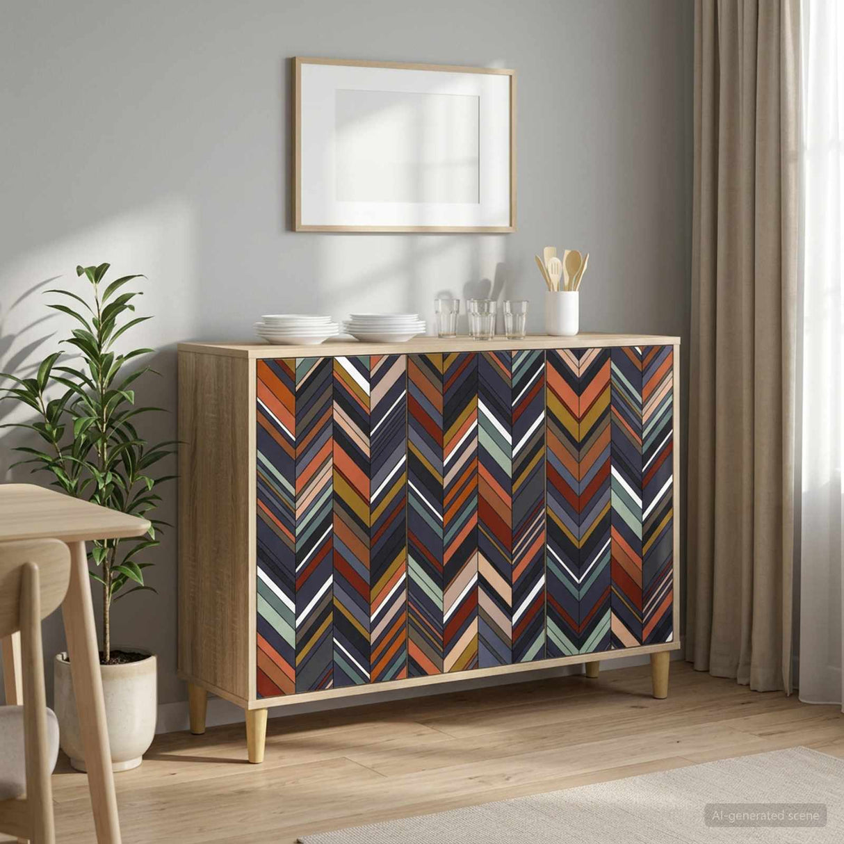vidaXL Dressoir RHENEN Sonoma 102 x 33 x 75 cm Bewerkt hout