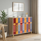 vidaXL Dressoir RHENEN Sonoma 102 x 33 x 75 cm Bewerkt hout