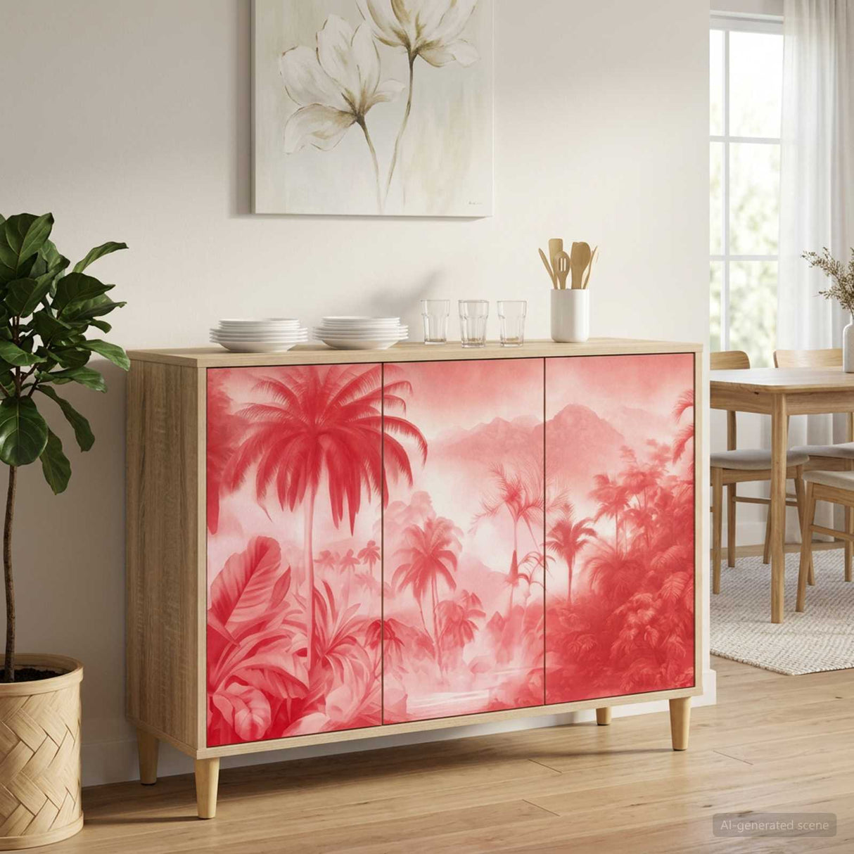 vidaXL Dressoir RHENEN Sonoma 102 x 33 x 75 cm Bewerkt hout