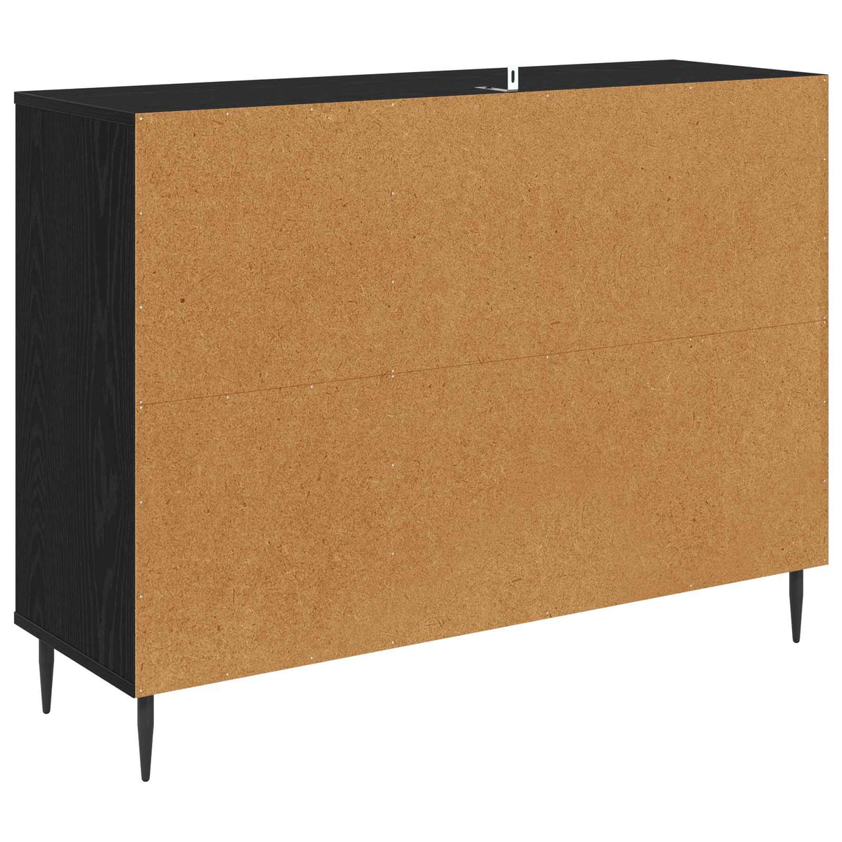 vidaXL Dressoir RHENEN Zwart eiken 102 x 33 x 76 cm Bewerkt hout