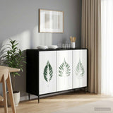 vidaXL Dressoir RHENEN Zwart eiken 102 x 33 x 76 cm Bewerkt hout