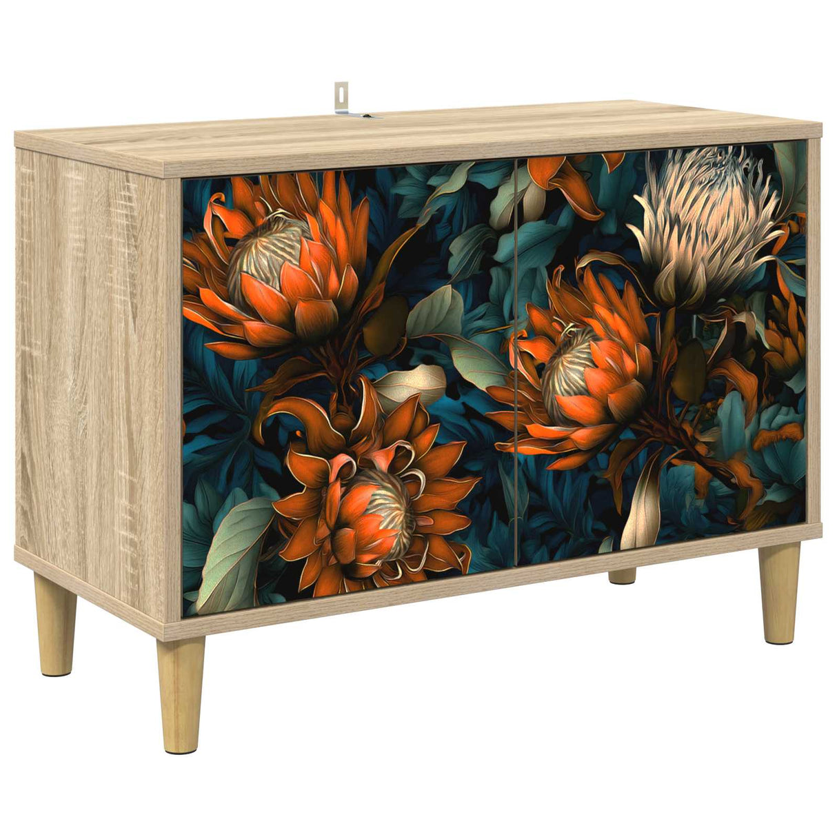 vidaXL Tv-meubel RHENEN 69 x 33 x 50 cm Sonoma Bewerkt hout