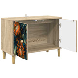 vidaXL Tv-meubel RHENEN 69 x 33 x 50 cm Sonoma Bewerkt hout