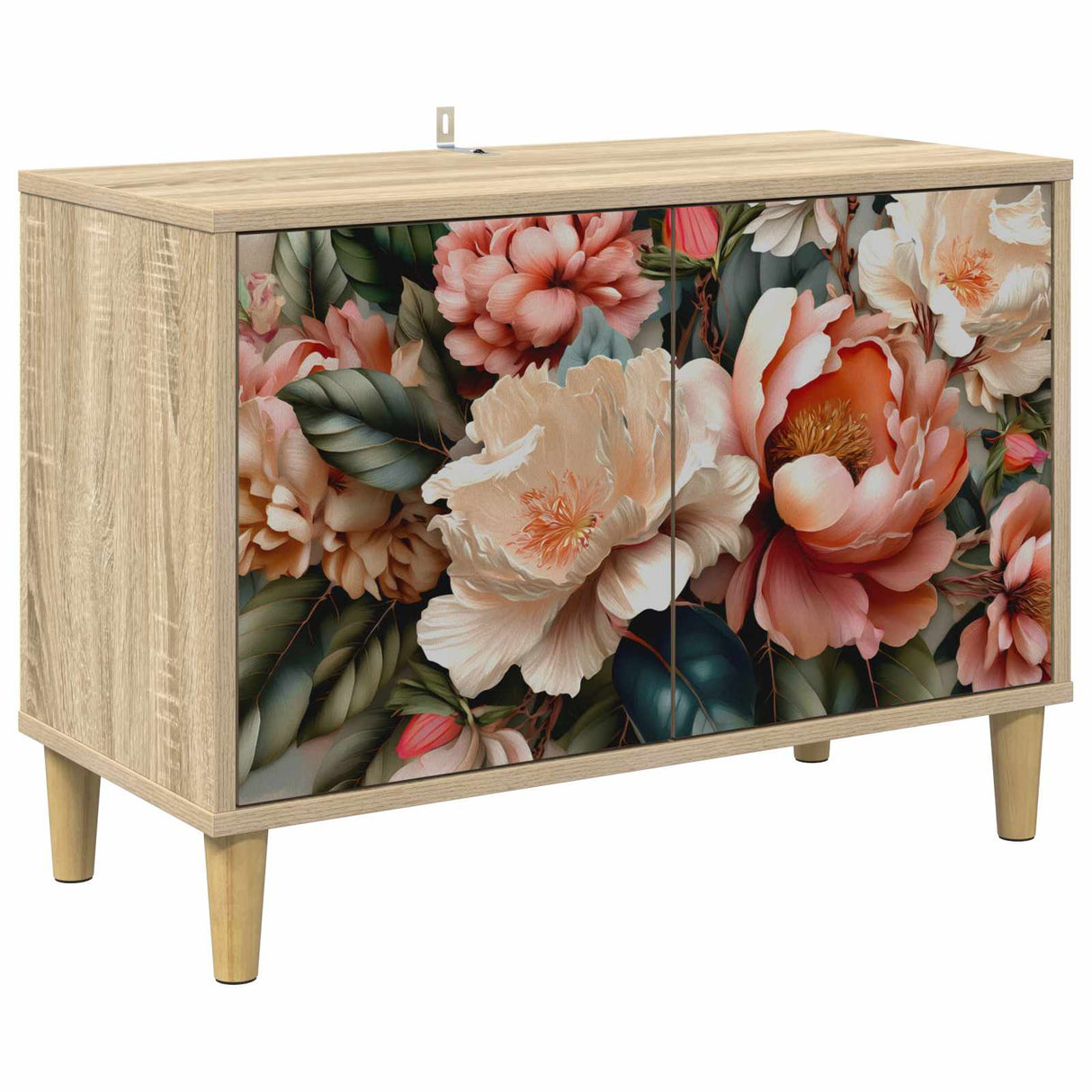 vidaXL Tv-meubel RHENEN 69 x 33 x 50 cm Sonoma Bewerkt hout