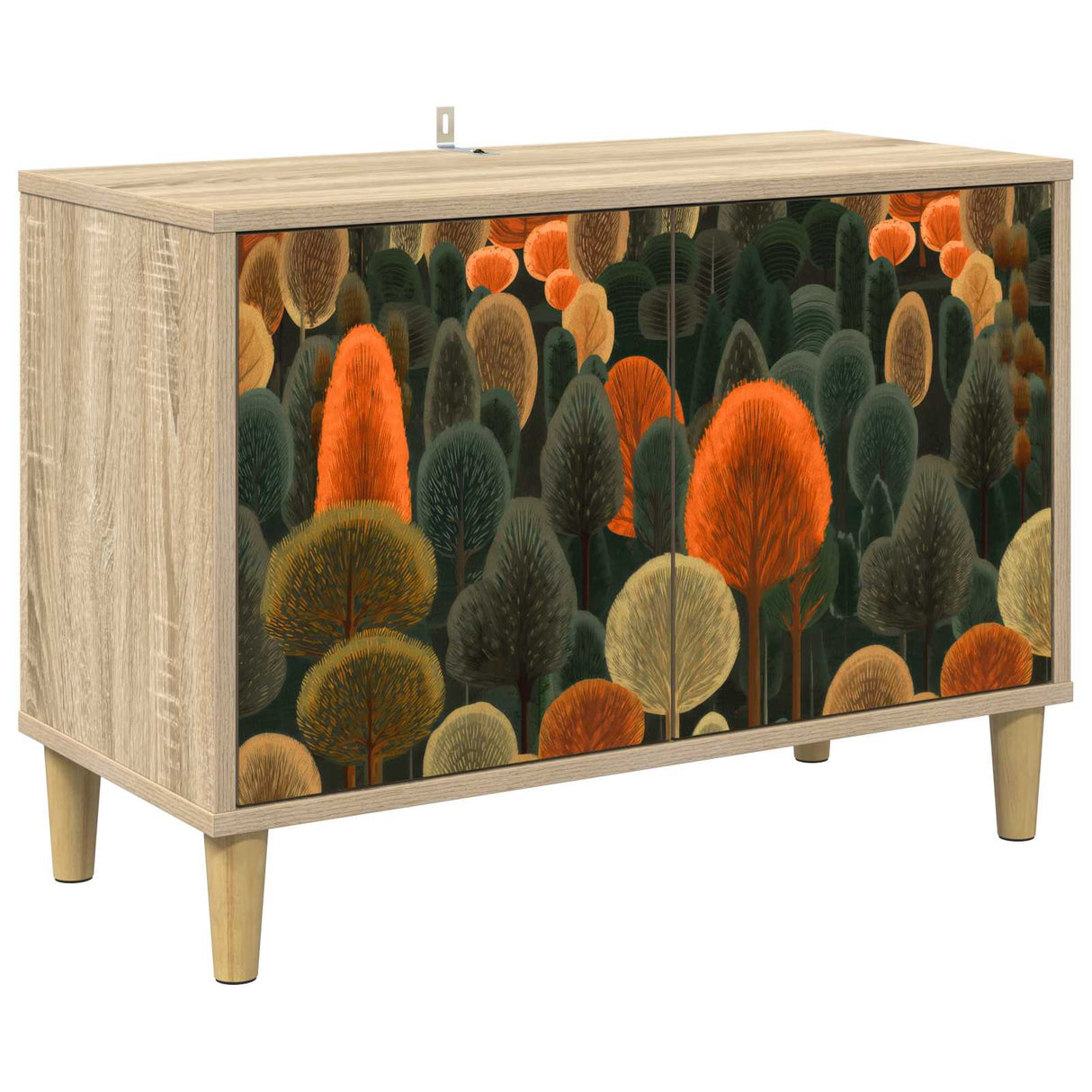 vidaXL Tv-meubel RHENEN 69 x 33 x 50 cm Sonoma Bewerkt hout