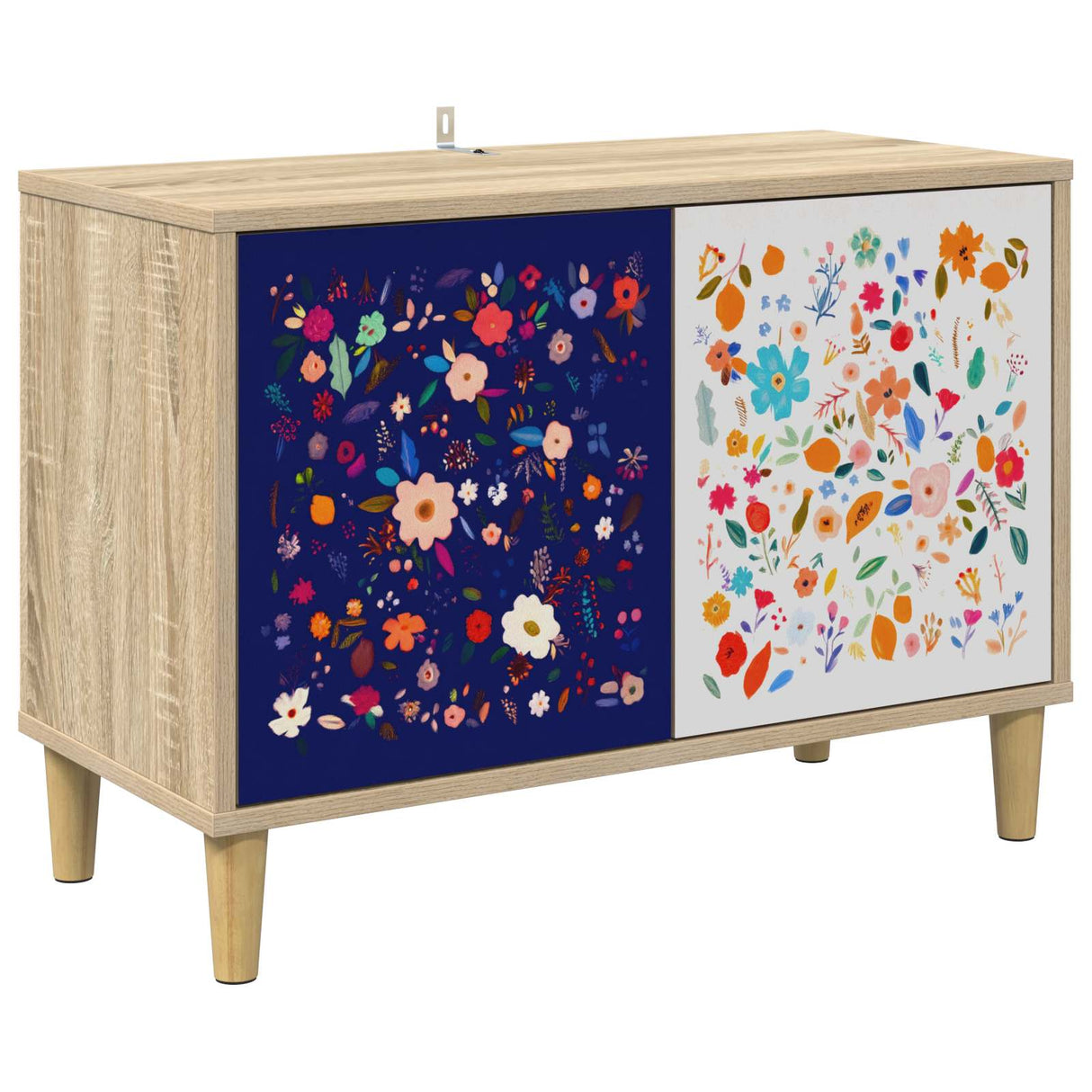 vidaXL Tv-meubel RHENEN 69 x 33 x 50 cm Sonoma Bewerkt hout