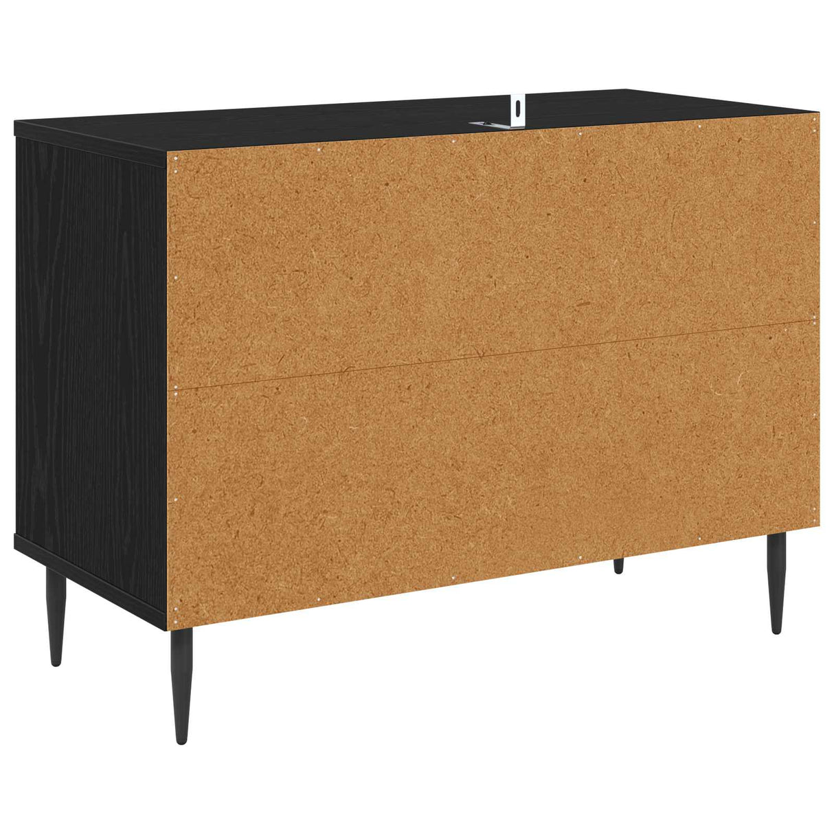 vidaXL Tv-meubel RHENEN 69 x 33 x 50,5 cm Zwart eiken Bewerkt hout