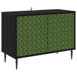 vidaXL Tv-meubel RHENEN 69 x 33 x 50,5 cm Zwart eiken Bewerkt hout