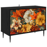 vidaXL Tv-meubel RHENEN 69 x 33 x 50,5 cm Zwart eiken Bewerkt hout