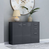 vidaXL Dressoir 105x30x75 cm bewerkt hout zwart