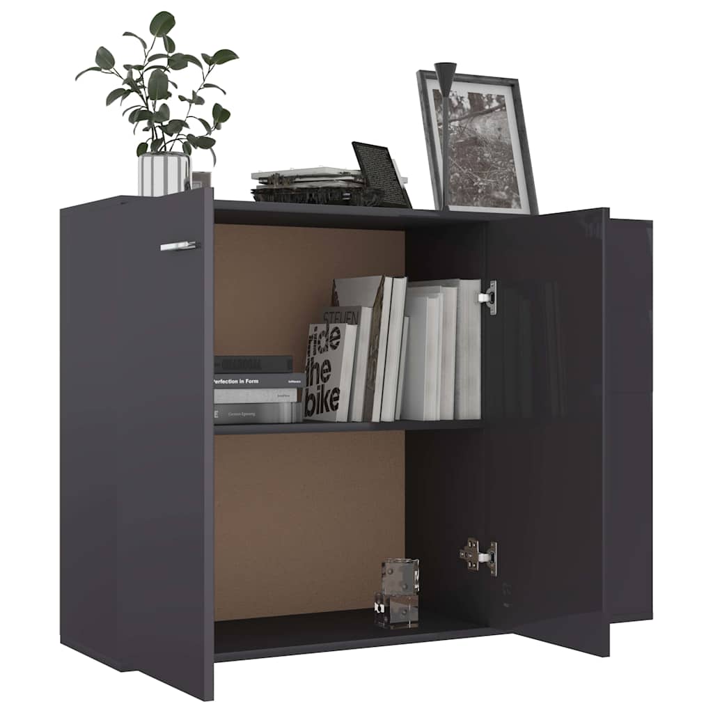 vidaXL Dressoir 105x30x75 cm bewerkt hout zwart