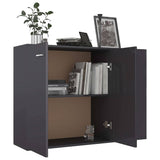vidaXL Dressoir 105x30x75 cm bewerkt hout zwart