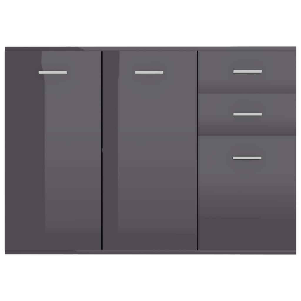 vidaXL Dressoir 105x30x75 cm bewerkt hout zwart