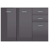 vidaXL Dressoir 105x30x75 cm bewerkt hout zwart