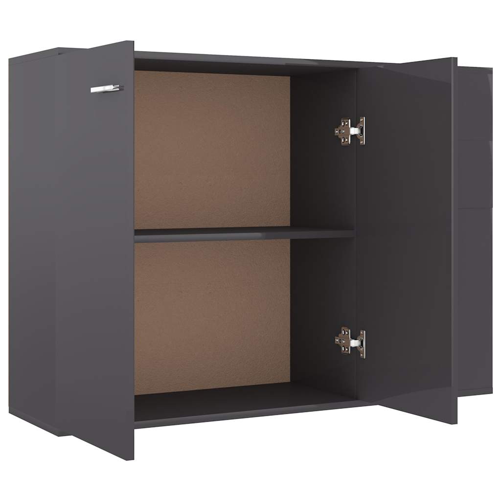 vidaXL Dressoir 105x30x75 cm bewerkt hout zwart