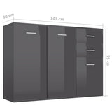 vidaXL Dressoir 105x30x75 cm bewerkt hout zwart