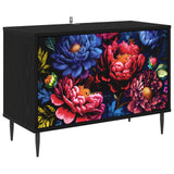 vidaXL Tv-meubel RHENEN 69 x 33 x 50,5 cm Zwart eiken Bewerkt hout