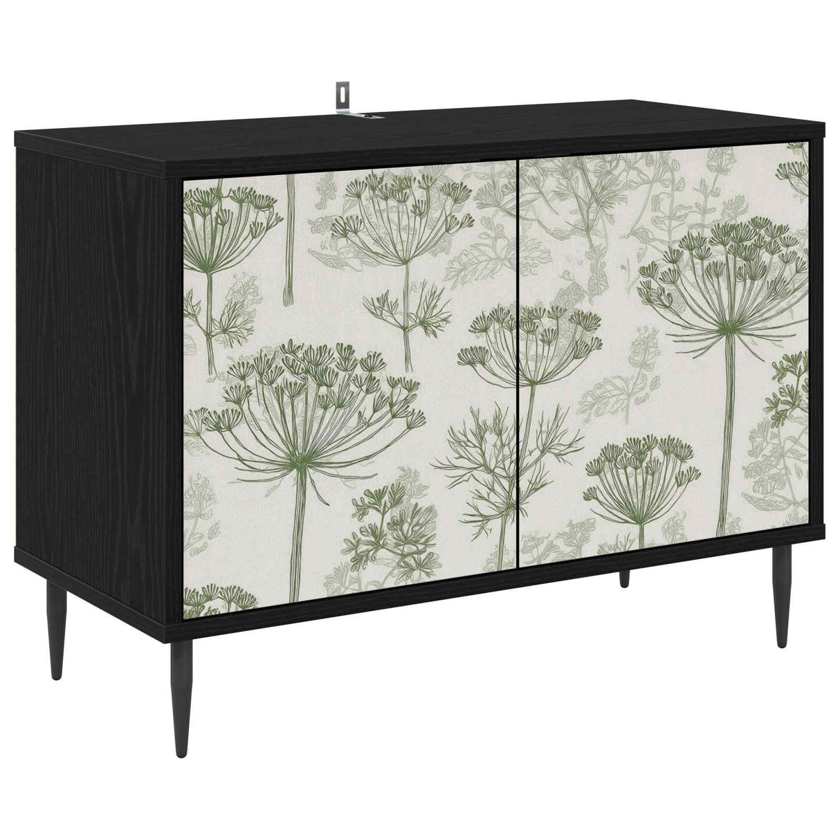 vidaXL Tv-meubel RHENEN 69 x 33 x 50,5 cm Zwart eiken Bewerkt hout