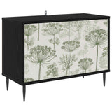 vidaXL Tv-meubel RHENEN 69 x 33 x 50,5 cm Zwart eiken Bewerkt hout